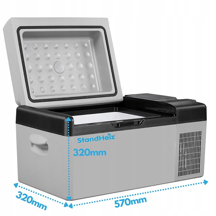 LODÓWKA TURYSTYCZNA PRZENOŚNA KOMPRESOROWA 20L KAMPER 12V24V 230V STANDHEIZ