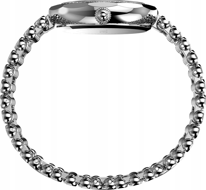 Zegarek damski srebrny na bransolecie TIMEX cyrkonie modny na prezent