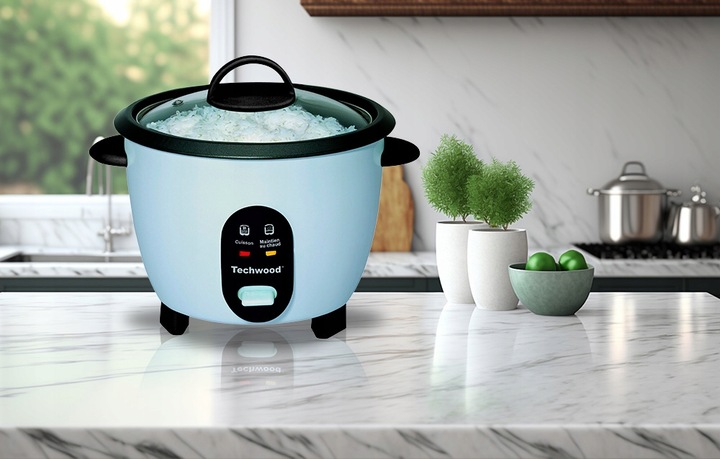 TECHWOOD RYŻOWAR ELEKTRYCZNY POJEMNY GARNEK URZĄDZENIE DO GOTOWANIA RYŻU