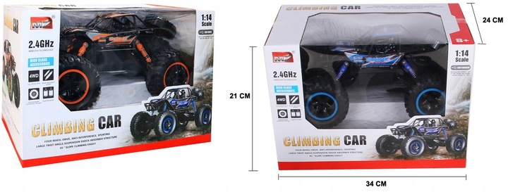SAMOCHÓD ZDALNIE STEROWANY TERENOWY NAPĘD 4x4 AUTO PILOT RC DUŻY OFF ROAD