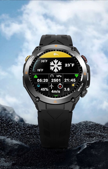 SMARTWATCH Zegarek GPS BAROMETR KOMPAS CIŚNIENIOMIERZ ROZMOWY