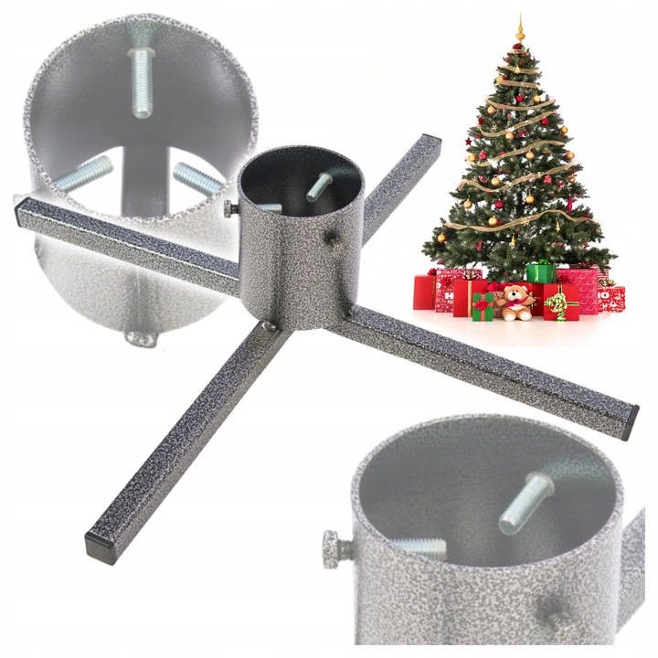 Stojak Choinkowy pod na Choinkę Drzewko Podstawka Metalowy Stabilny Trwały