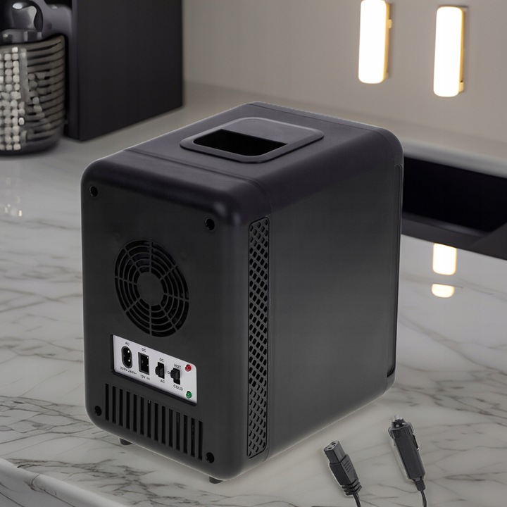 Mała lodówka turystyczna 4L samochodowa AC 12V DC 230V, chłodzenie grzanie