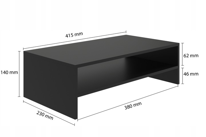 PODSTAWKA POD MONITOR Z PÓŁKĄ NA BIURKO NADSTAWKA PODNOSI EKRAN O 14 CM