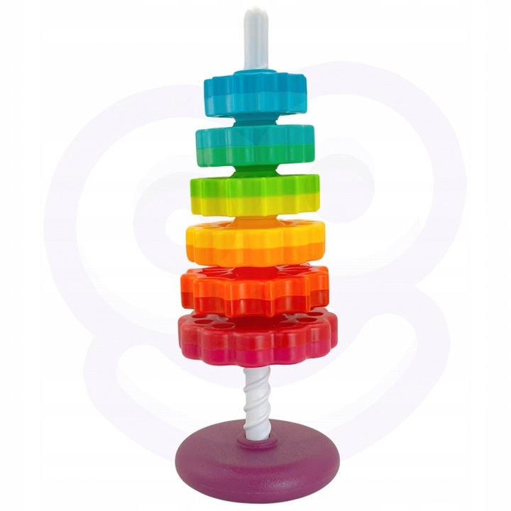 Edukacyjna Piramidka Zakręcona Wieża WOOPIE BABY