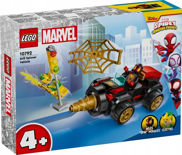 LEGO SPIDEY 10792 SAMOCHÓD SPIDERMANA POJAZD WIERTŁOWY AUTO I ELECTRO 4+
