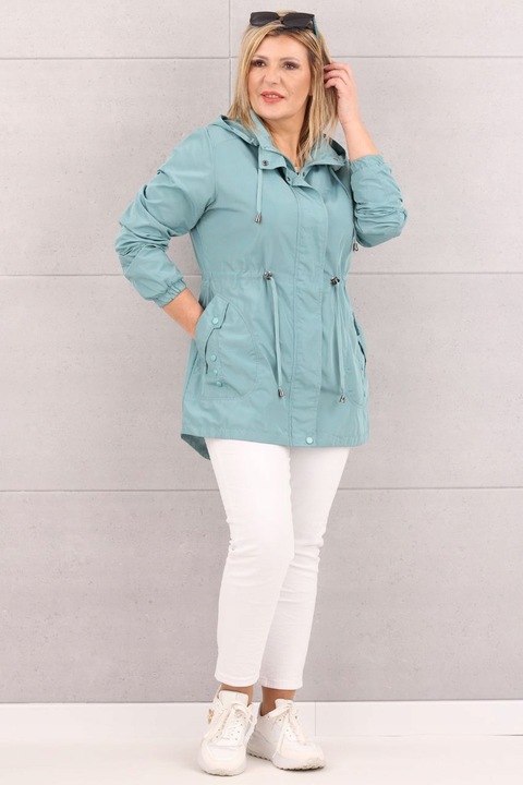 KURTKA DAMSKA PARKA CIENKA WIOSENNA PRZEJŚCIOWA Z KAPTUREM ROZMIARY