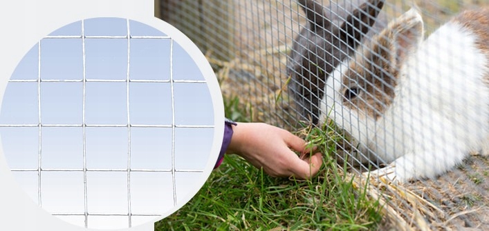 SIATKA PRZECIW GRYZONIOM SZKODNIKOM 1m 100cm OCYNKOWANA 19x19 FI 1,4mm 25mb