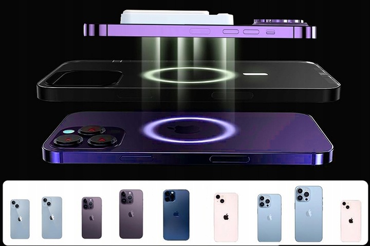 POWERBANK MAGNETYCZNY BEZPRZEWODOWY Z MAGSAFE 10000mAh 22,5W PD + kabel CC