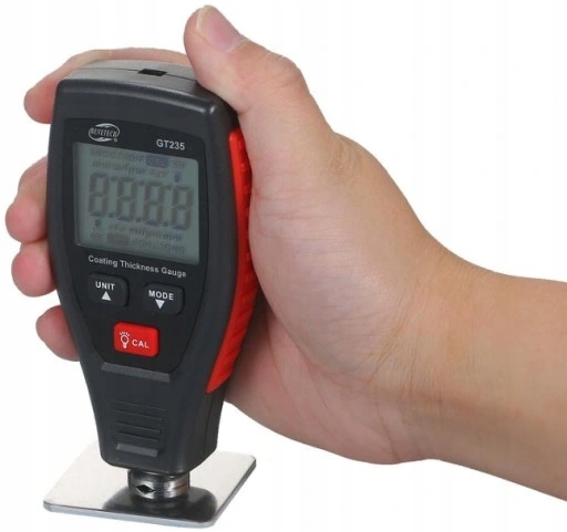 MIERNIK TESTER CZUJNIK GRUBOŚCI POWŁOKI LAKIERU STAL ALUMINIUM 0-1800 µm