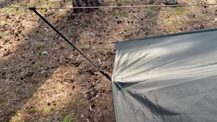 Płachta biwakowa wodoodporna turystyczna Bushmen Easy Tarp 3 x 3 m Green