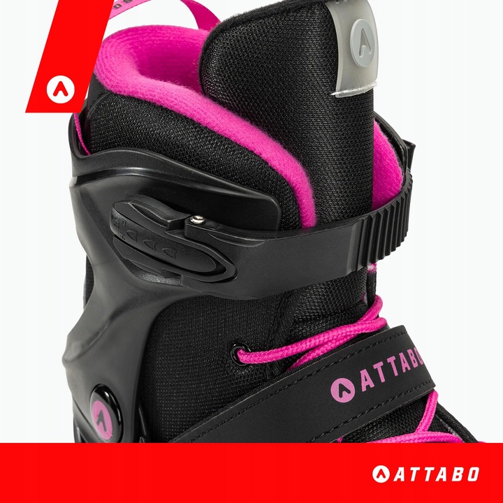 Rolki damskie ATTABO Cyclone 38 Czarne Rekreacyjne ABEC-7 Koła 76mm 82A PU