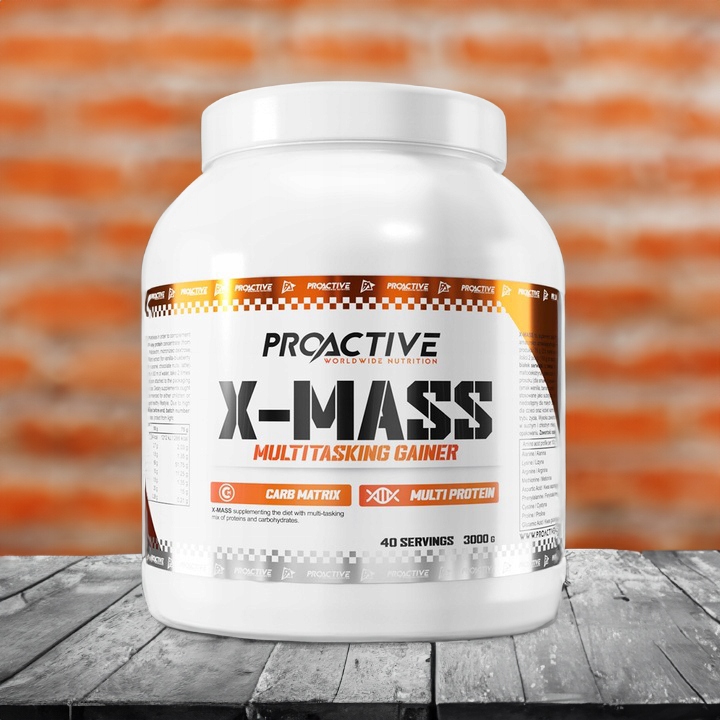 GAINER w proszku białko węglowodany ProActive X-MASS CZEKOLADA ORZECH 3 kg