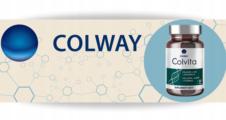 Kolagen liofilizowany Zdrowe Stawy Mocne Kości Algi Wit.E Colvita 60 Colway