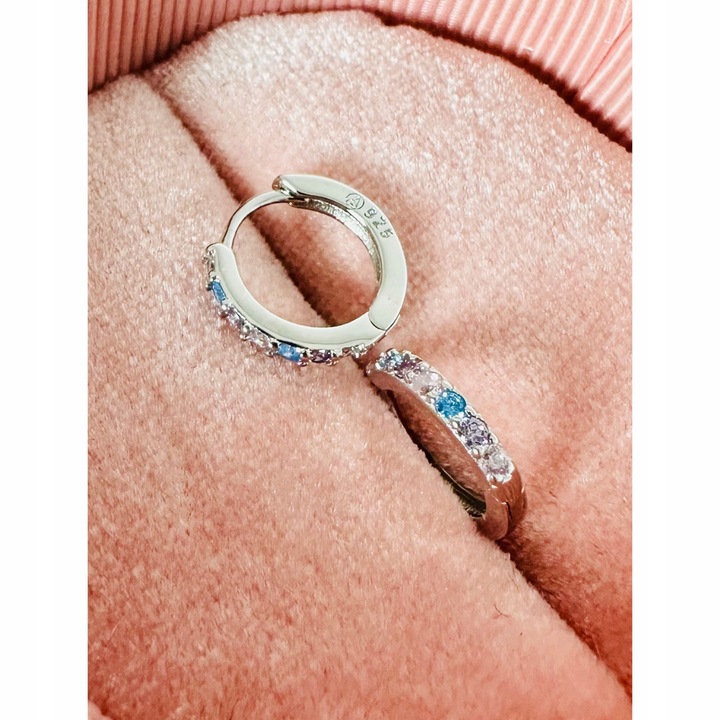 Kolczyki srebrne 925 dla dziewczynki dzieci koła kółka srebro 925 rodowane