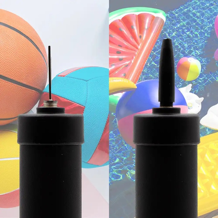 POMPKA RĘCZNA DO POMPOWANIA PIŁEK + WĘŻYK ELASTYCZNY IGŁY UNIWERSALNA MOCNA