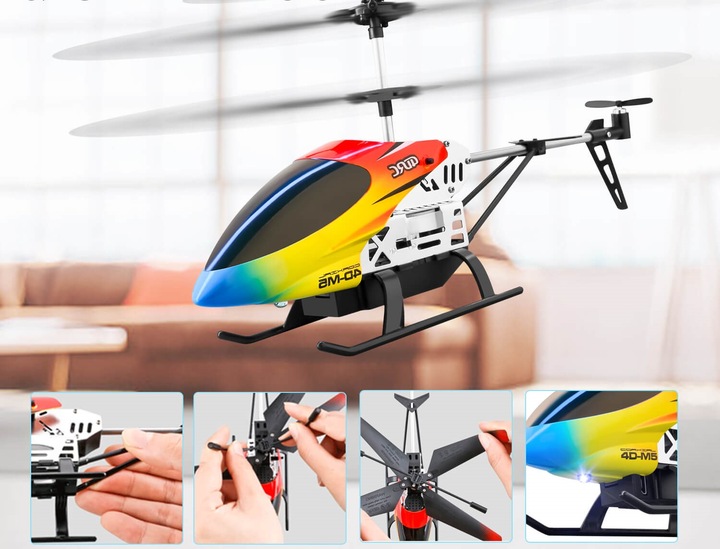 HELIKOPTER ŚMIGŁOWIEC ZDALNIE STEROWANY ŻYROSKOP AKUMULATOR WYMIENNY USB