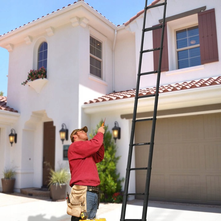 6,2 m Składana TELESKOPOWA DRABINA z wolnym hakiem