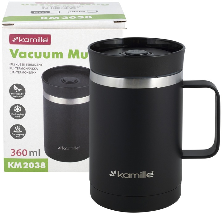 KUBEK TERMICZNY Z UCHWYTEM TERMOS KAWA 360 ml