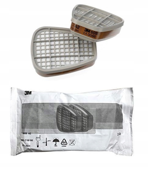 Pochłaniacze Filtry Do Masek 3M 6055 A2 Na Pary Organiczne Komplet 2szt.