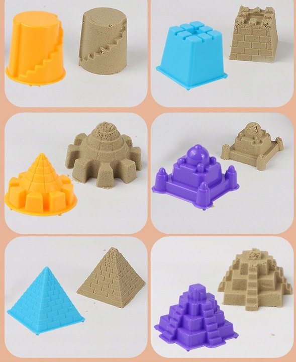 Zestaw Konstrukcyjny Dźwig Piasek Kinetyczny Pojazdy Budowlane dla Dzieci