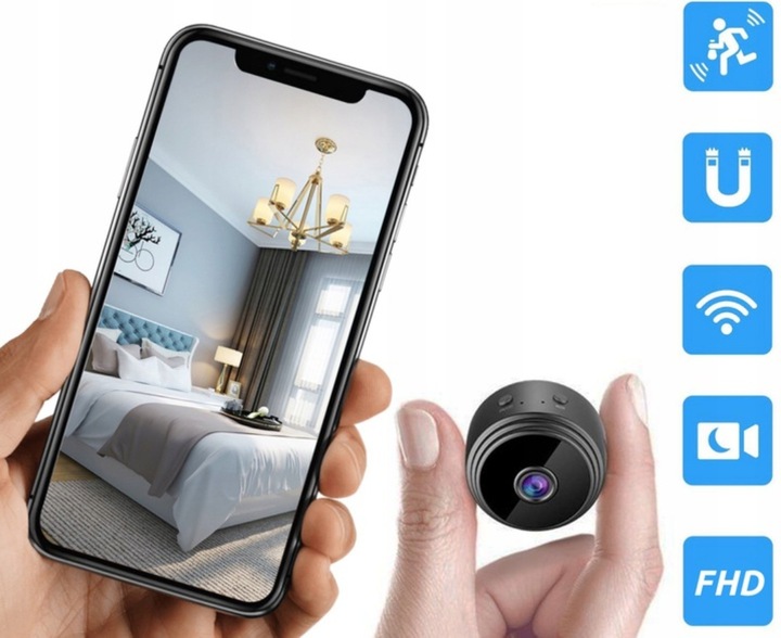 MINI KAMERA WIFI SZPIEGOWSKA IP SMART FULL HD MONITORING BEZPRZEWODOWA A9