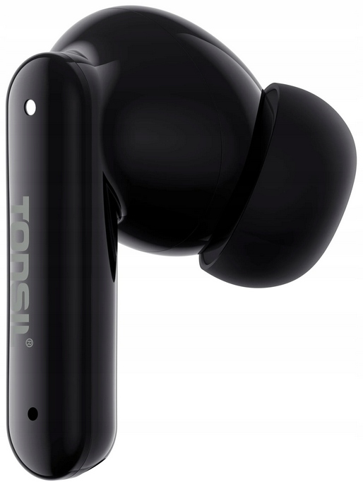 CZARNE SŁUCHAWKI Bezprzewodowe Dokanałowe TONSIL T50 BT Bluetooth IPX5 V5.3