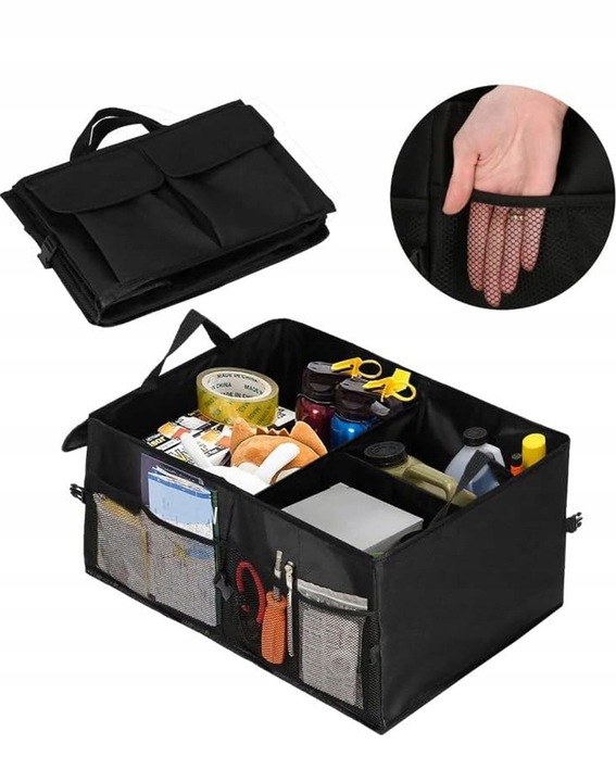 Torba Organizer do Bagażnika Samochodu Auta Kufer XXXL Składany Duży Mocny