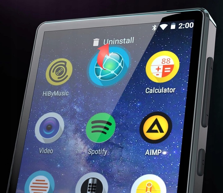 ODTWARZACZ MP3 MP4 Czarny WiFi, Spotify, przeglądarka, dyktafon bluetooth