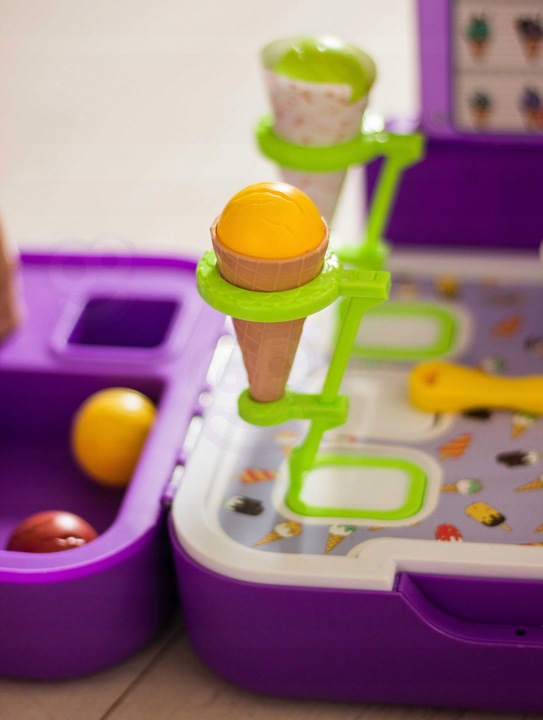 SKLEP LODZIARNIA 3w1 KUCHNIA WALIZKA LODY ZESTAW CUKIERNIA SŁODKOŚCI WOOPIE