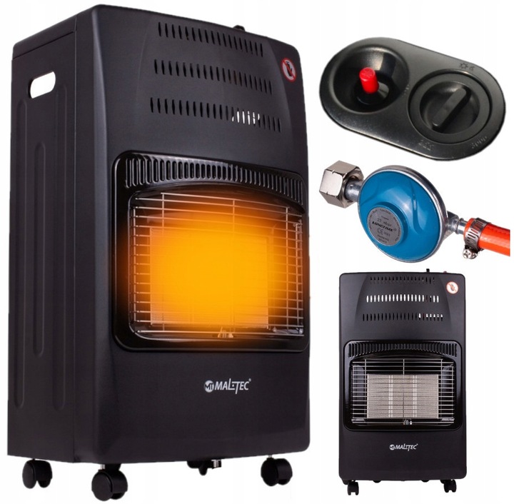 Piec Gazowy na butle 13KG OGRZEWACZ GAZOWY GRZEJNIK MOC 4200W 65m2 REDUKTOR