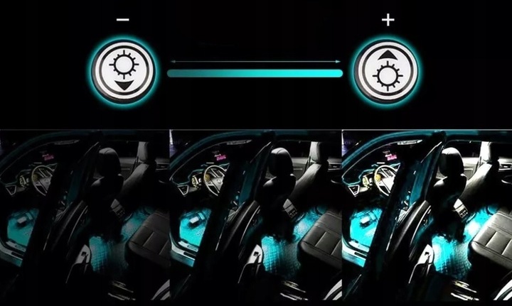 Paski LED 12V - OŚWIETLENIE LEDOWE Ledy wnętrza auta Taśma kabiny samochodu