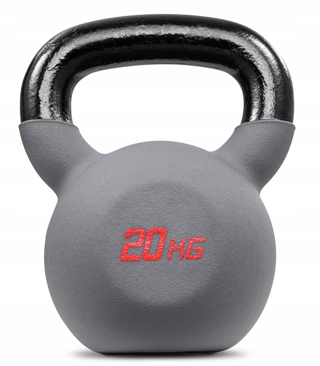 Kettlebell żeliwny 20kg kettle odważnik ciężarek wytrzymały do ćwiczeń