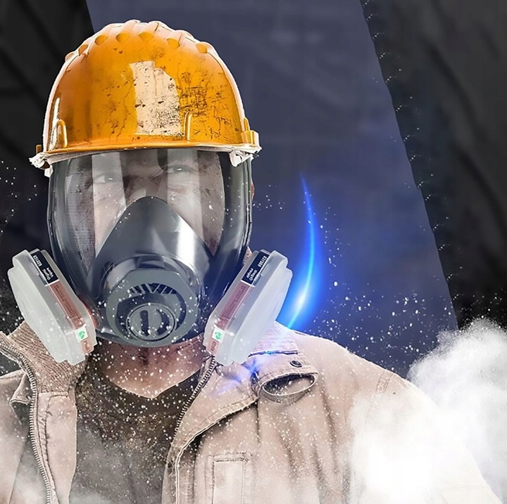 MASKA LAKIERNICZA PEŁNOTWARZOWA TYPu 3M 6800 GAZOWA CHEMICZNA FILTRY x10