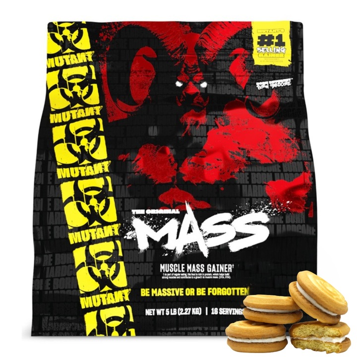 PVL MUTANT MASS 2270g GAINER Białko Węglowodany Ciasteczkowy