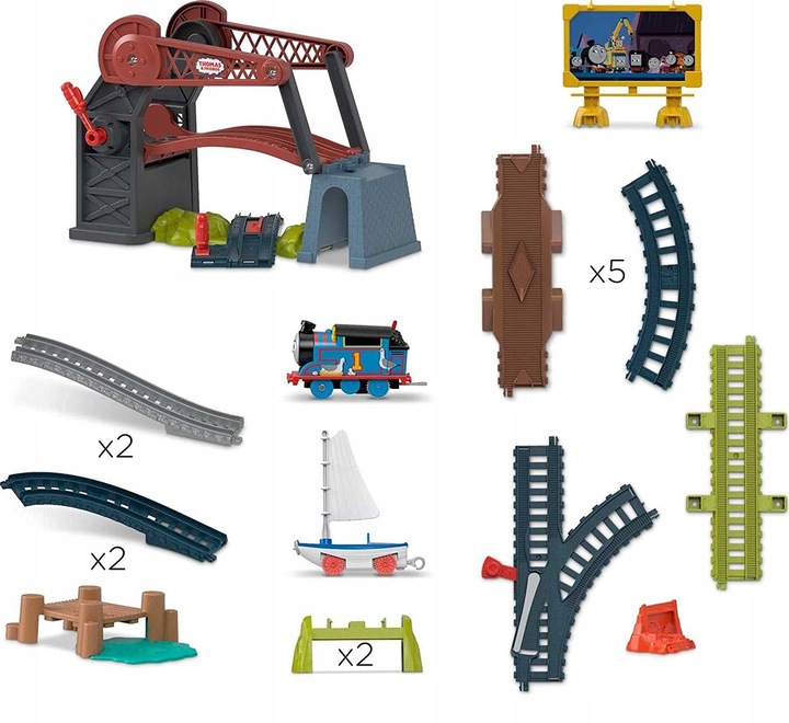 FISHER PRICE TOMEK I PRZYJACIELE MOST ZWODZONY ZESTAW TORÓW + lokomotywka