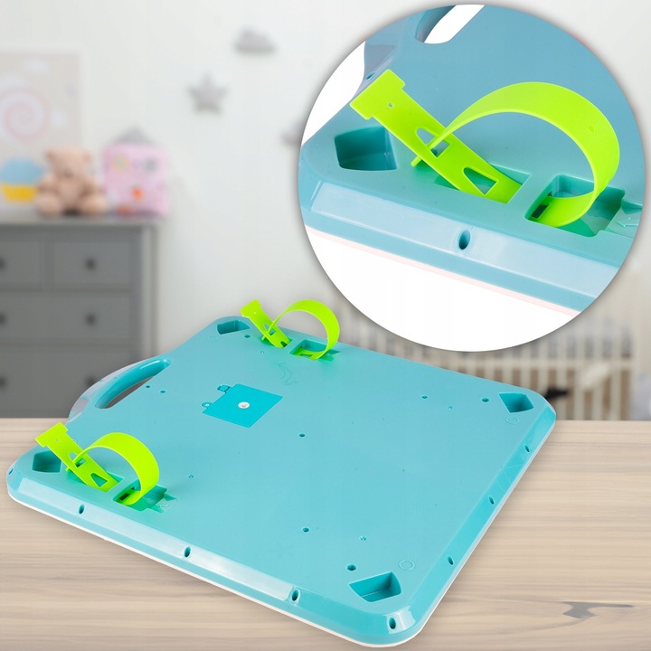 STOLIK EDUKACYJNY INTERAKTYWNY TABLICA MANIPULACYJNA KŁÓDKI KLUCZE PIANINO