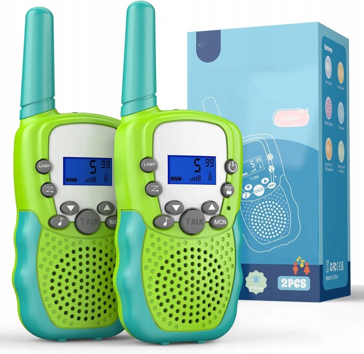 WALKIE TALKIE DLA DZIECI KRÓTKOFALÓWKA ZESTAW 2SZT ŁOKI TOKI DUŻY ZASIĘG