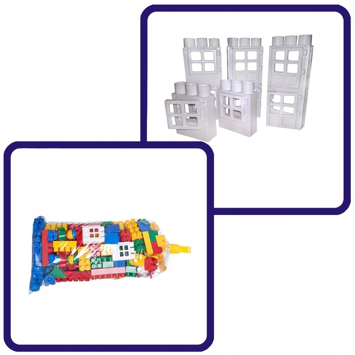 DUŻE Polskie KLOCKI konstrukcyjne dla dzieci od 2 lat HEMAR K3 ok.100 el