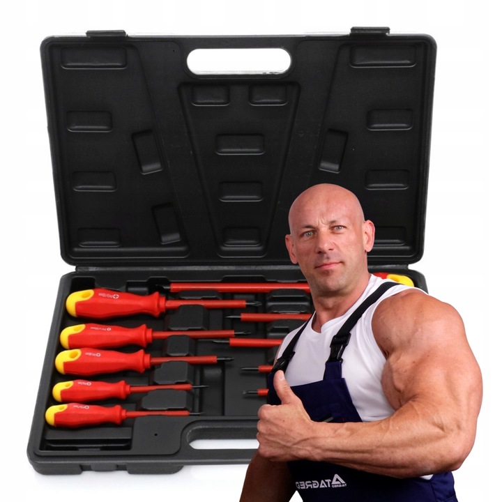 ZESTAW WKRĘTAKÓW WKRĘTAK ŚRUBOKRĘTY IZOLOWANE 11el