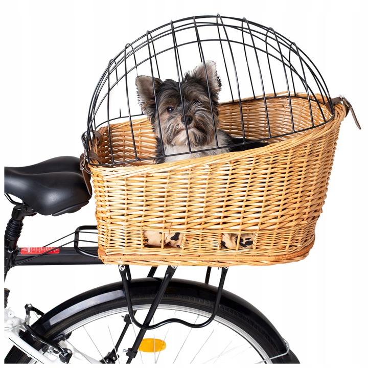 KOSZ ROWEROWY WIKLINOWY NA BAGAŻNIK TRANSPORTER TYLNY KOSZYK DLA PODUSZKA