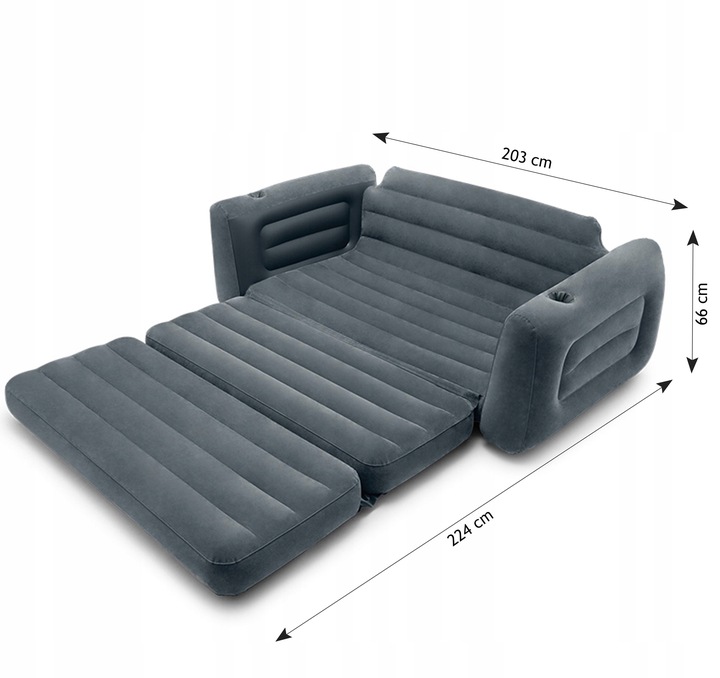 Intex DUUŻA sofa dmuchana 203x224x66 cm NEW 2025