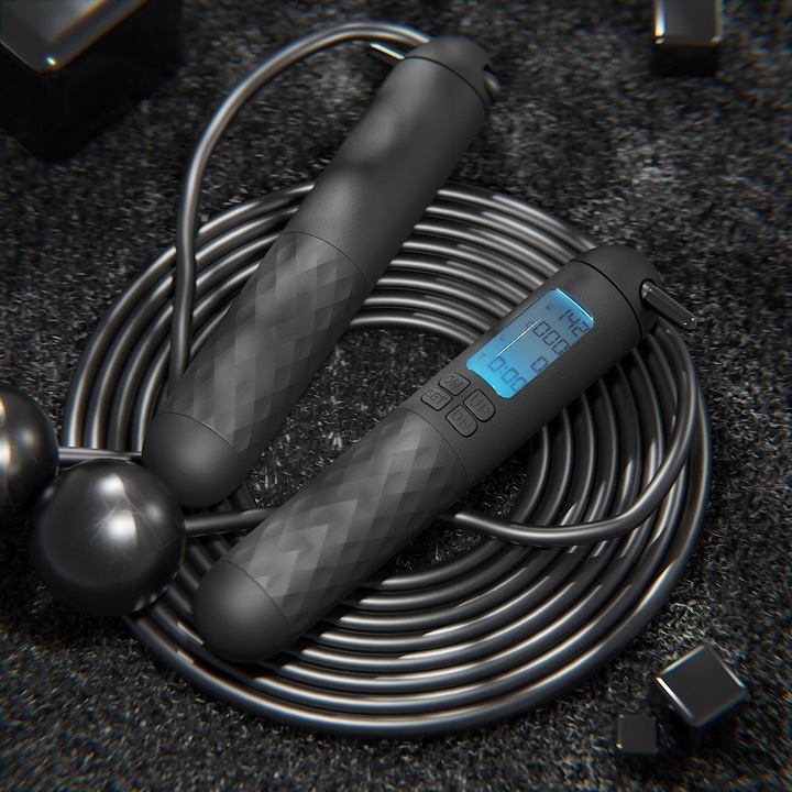 Skakanka z kulkami licznikiem LED regulacją i linką 280cm