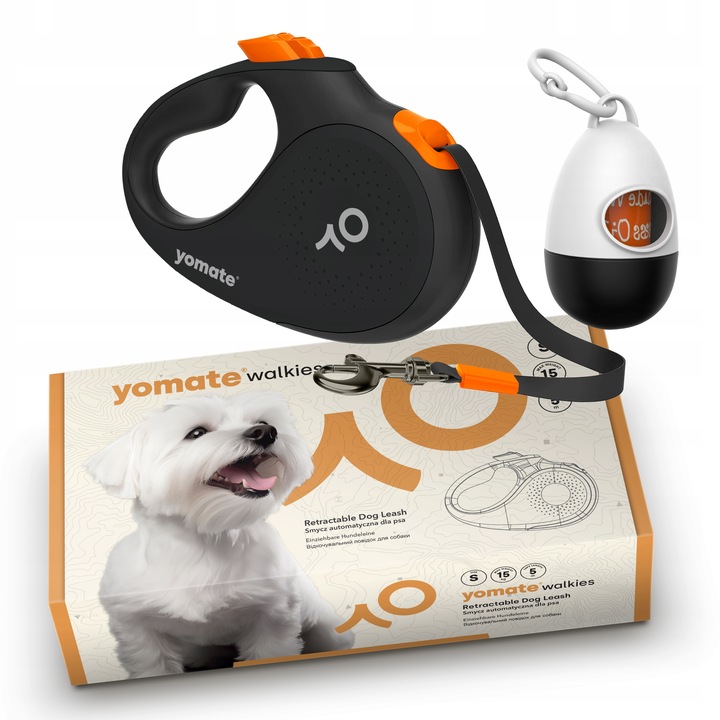 MOCNA SMYCZ AUTOMATYCZNA dla PSA / CZARNA / BLOKADA / TAŚMA / 5 METRÓW