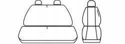 Pokrowce 1+2 VW T6 LT Crafter Mercedes Sprinter
