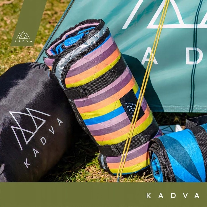 DUŻY Koc PIKNIKOWY turystyczny KADVA Rulo 140 x 170 cm PLAŻOWY na biwak