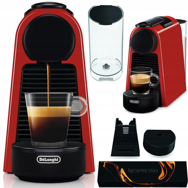 Ekspres na kapsułki DeLonghi Nespresso EN85.R Essenza Mini czerwony