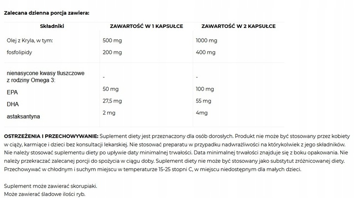 Krill Oil Laborell olej z kryla 100 kapsułek