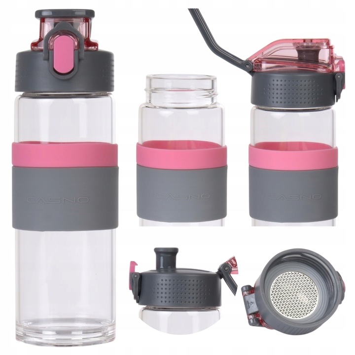 Szklana butelka ze szkła borokrzemowego CASNO 0,5L