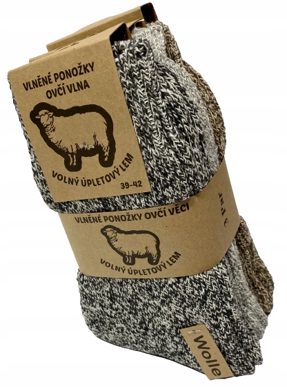 3x Ciepłe grube ZIMOWE skarpety wełniane MERYNO 3x